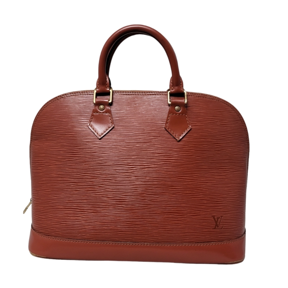 LOUIS VUITTON Vintage Epi Leather Alma PM Double Top Handle Bag with Strap